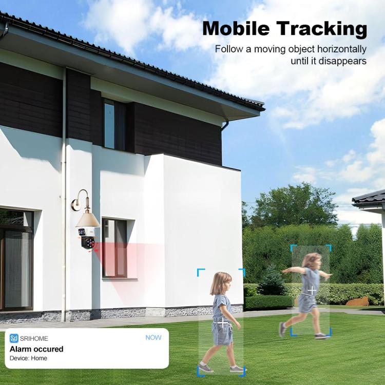 SriHome SH068 E27 4MP HD Dual Lens Light Bulb Camera Outdoor IP66 Waterproof