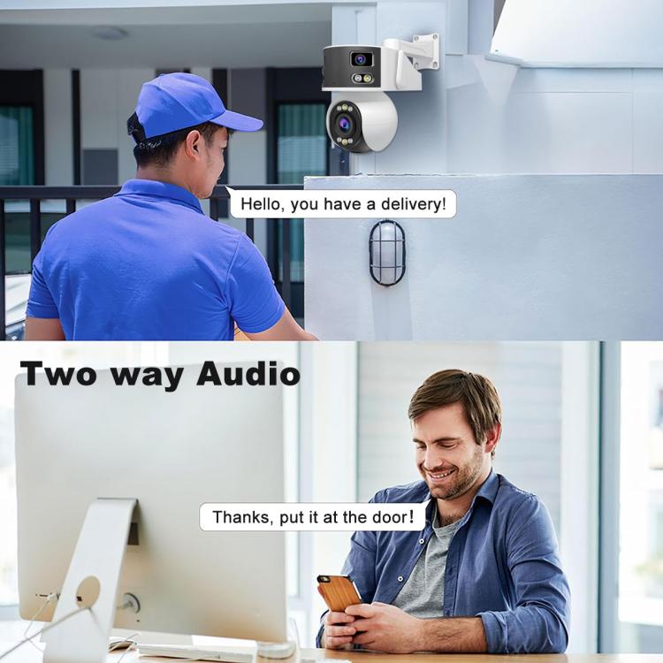 SriHome SH055 8MP HD Multi-lens 5X Optical Zoom Lens Panoramic PTZ Dome Camera