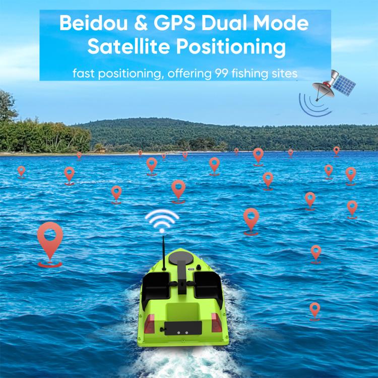 D20 Three Hoppers Smart Control Fishing Bait Boat Support GPS Built-in Light Strip