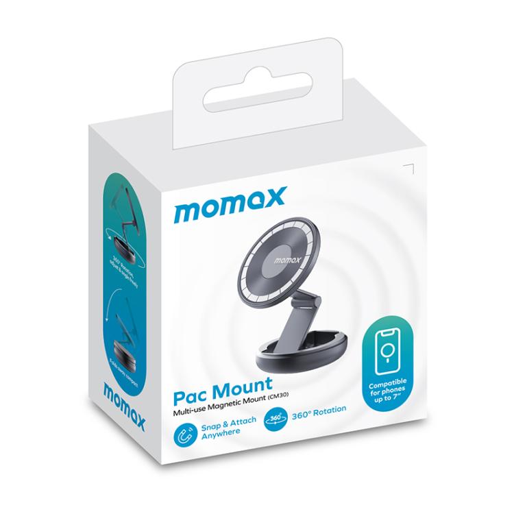 MOMAX CM30 Pac Mount Universal Transparent Magnetic Rotating Car Holder