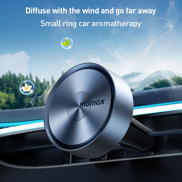 MOMAX CR12 1-Car Relaxaire Small Ring Aluminum Alloy Air Outlet Aromatherapy