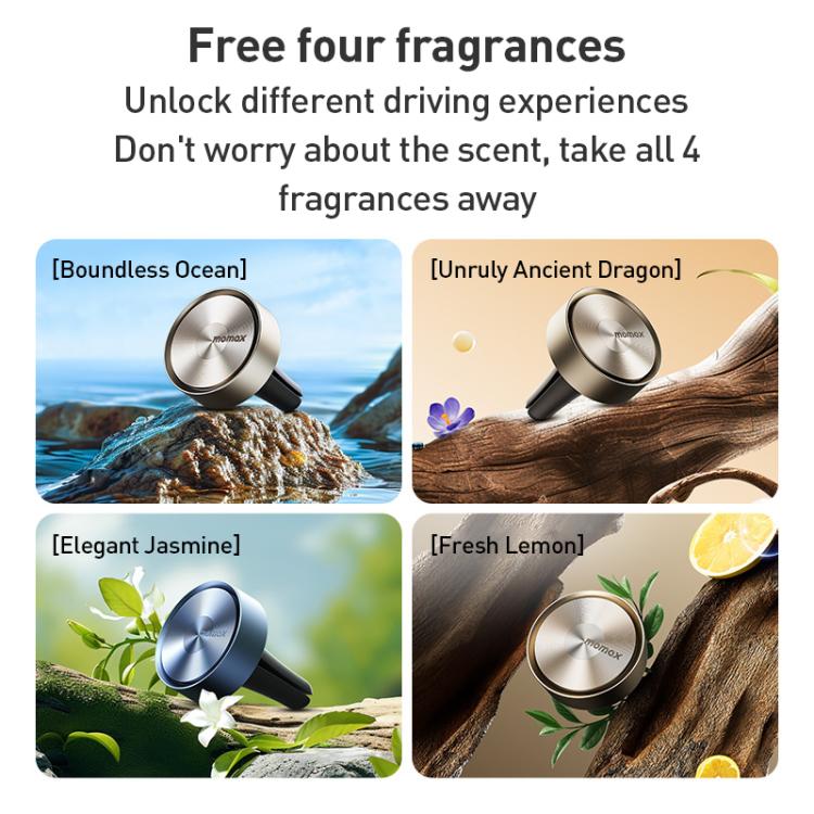 MOMAX CR12 1-Car Relaxaire Small Ring Aluminum Alloy Air Outlet Aromatherapy