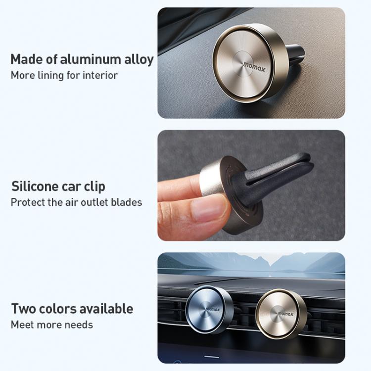 MOMAX CR12 1-Car Relaxaire Small Ring Aluminum Alloy Air Outlet Aromatherapy