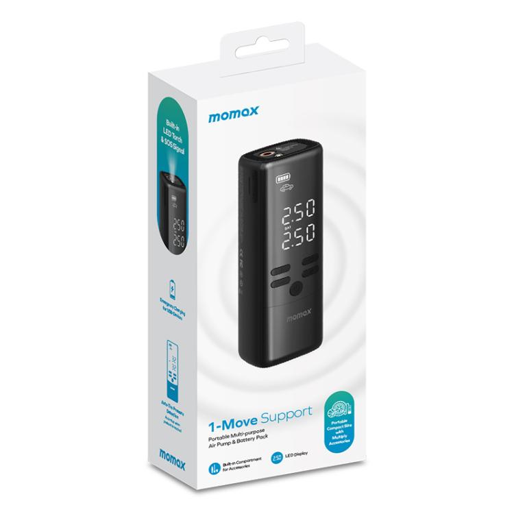 MOMAX CR16D 1-Move Support Car Digital Display Portable Smart Electric Wireless Air Pump