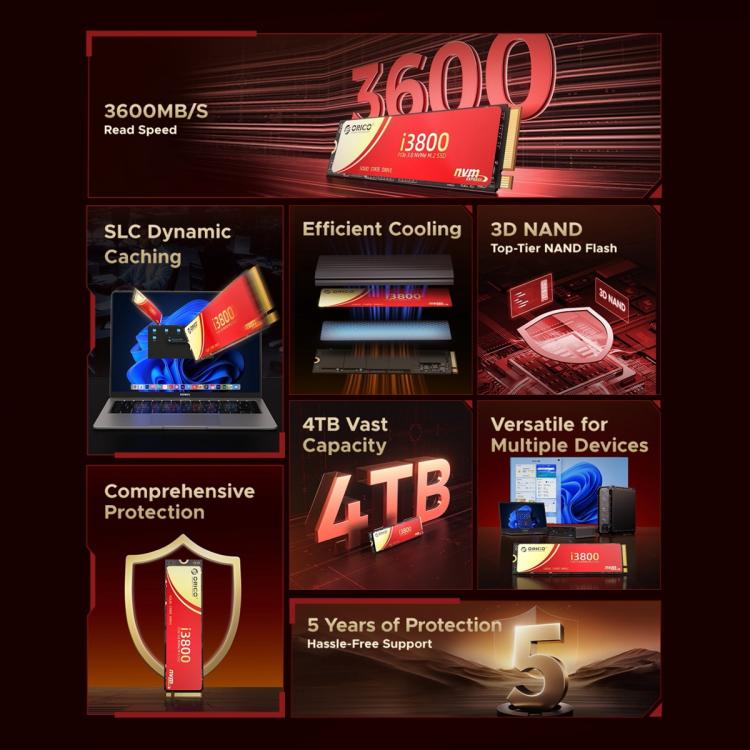 ORICO-i3800 M.2 NVME 2280 SSD
