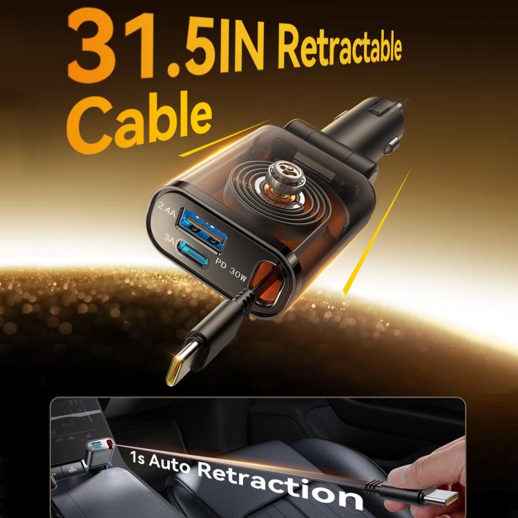 JOYROOM JR-CCL07 3 in 1 Retractable Car Charger