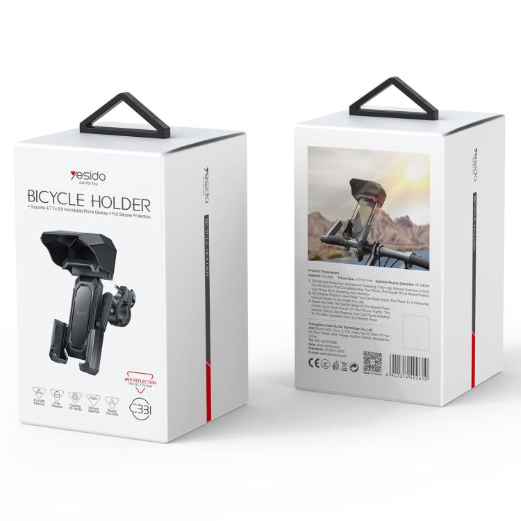 Yesido C331 360 Degree Adjustment Mechanical Locking Bicycle Phone Holder