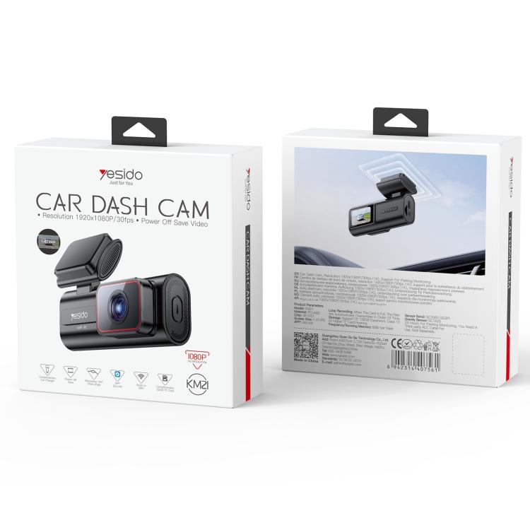 Yesido KM21 1K HD Camera Car Driving Recorder with 1.47 inch Screen