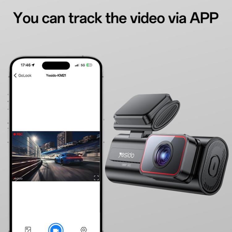 Yesido KM21 1K HD Camera Car Driving Recorder with 1.47 inch Screen