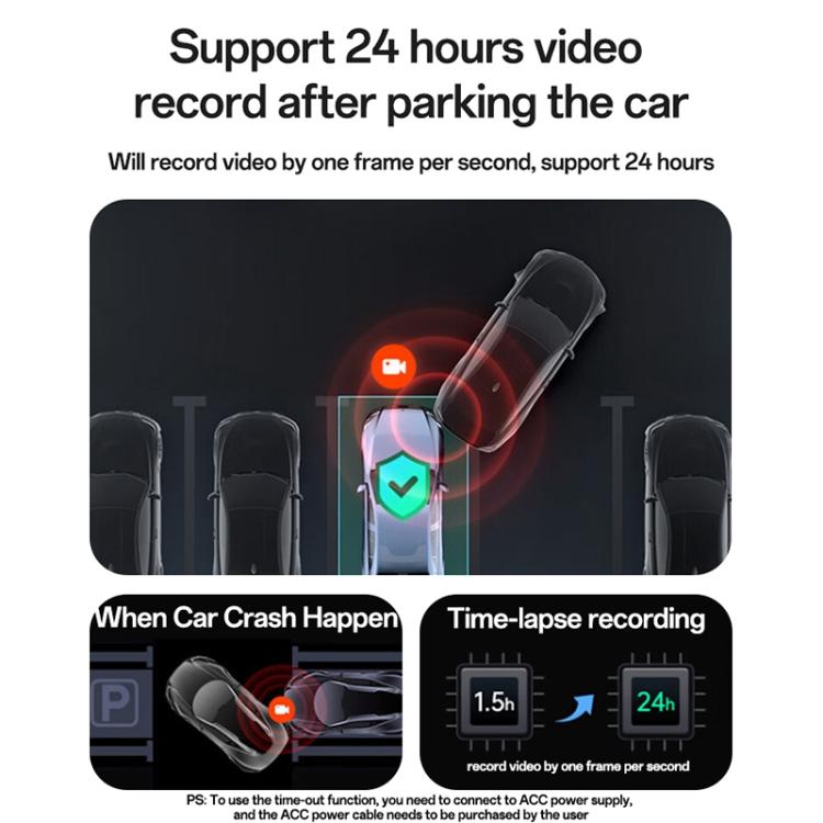 Yesido KM22 1K HD Dual Dash Camera Car Driving Recorder with 1.47 inch Screen