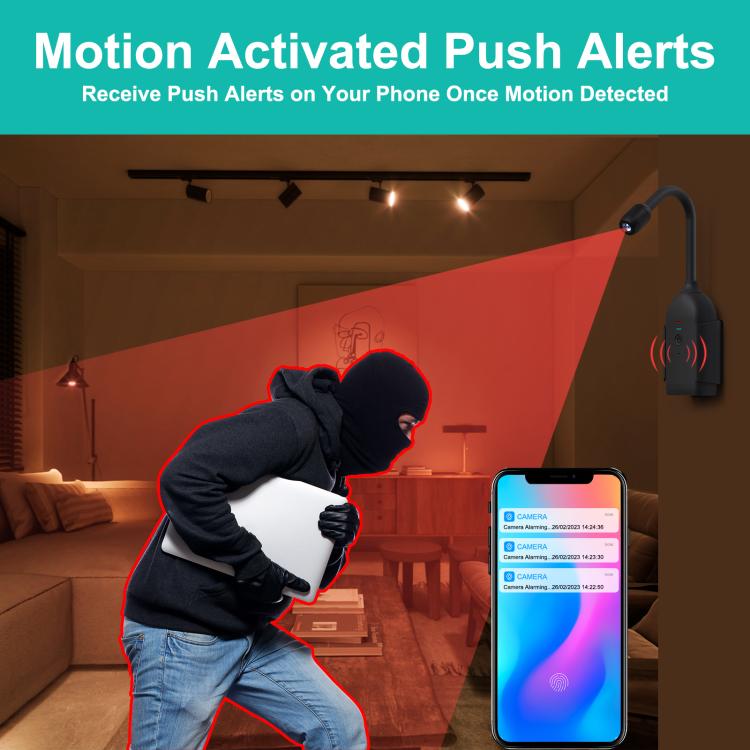 QJ700 1080P HD WiFi Panoramic 360-degree Snake Tube Camera, Support Motion Detection