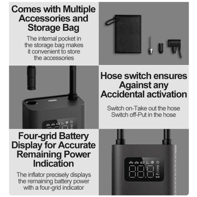 Xiaomi Mijia Air Pump 2D Portable Electric Air Compressor For Motorcycle Car Basketball