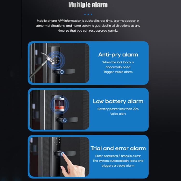 Z17 Tuya Smart WiFi Electronic Fingerprint Password Door Lock