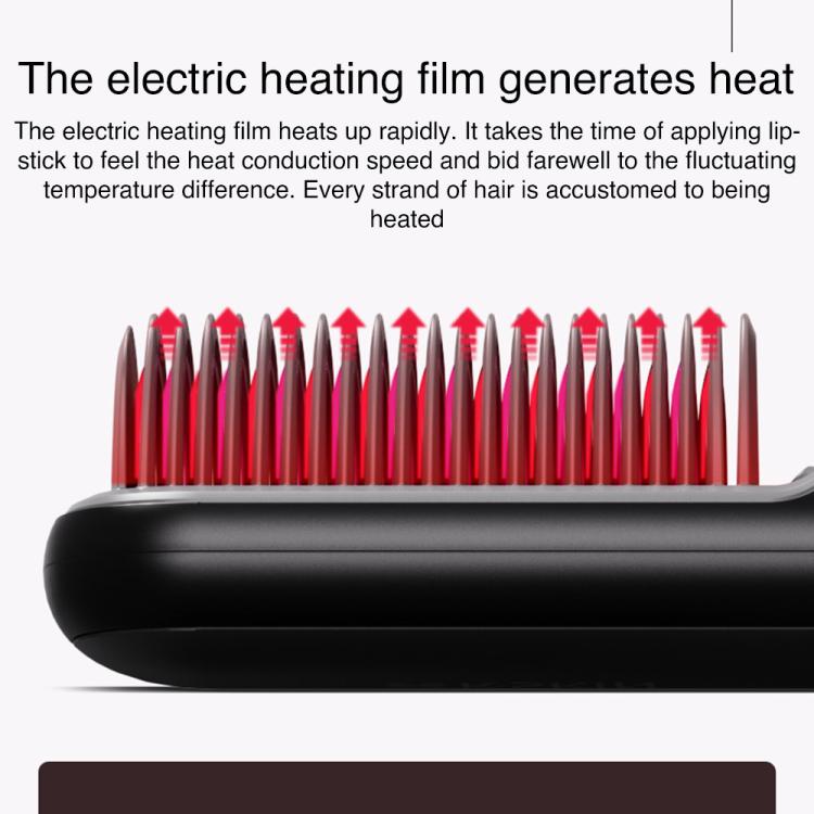 K-SKIN KD382S Negative Ion Hair Care Type-C Wireless Hair Straightening Comb