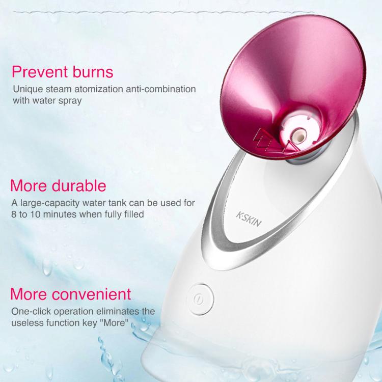 K-SKIN KD2331A Nano Ions Hot Spray Face Steamer Moisturizing Skin Beauty Device