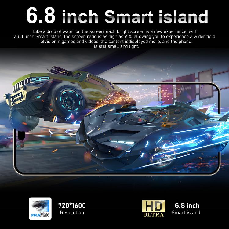 I16 Pro Max / VD1, 3GB+32GB, 6.8 inch Android 10 MTK6753 Octa Core, Network: 4G, Dual SIM
