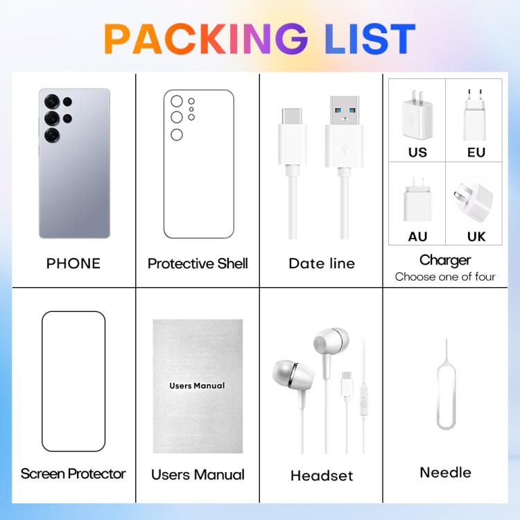 S25 Ultra / Q25, 4GB+64GB, 6.75 inch Android 12 MTK6762 Octa Core, Network: 4G, Dual SIM, with Stylus Pen