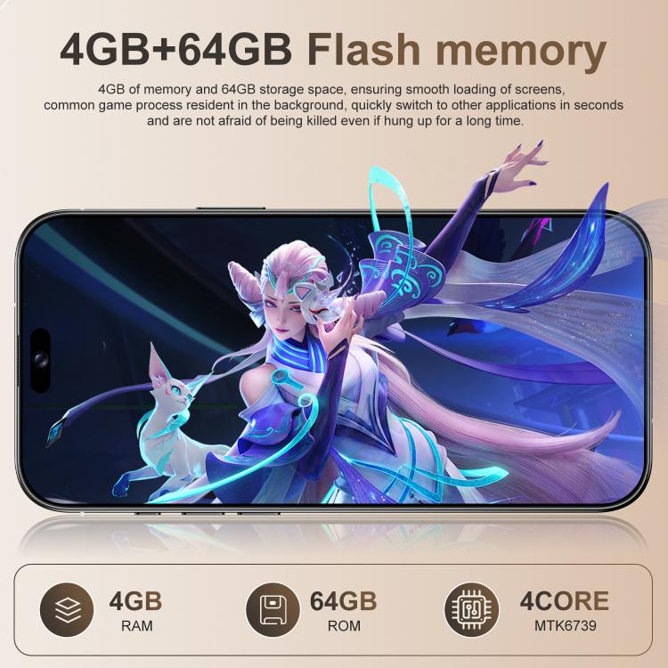 A16 Pro Max / PDA89-B, 4GB+64GB, 6.58 inch Android 10 MTK6739 Quad Core, Network: 4G, OTG, Dual SIM