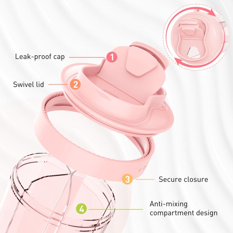 Portable Compartment Sealed Medicine Organizer Large Pill Storage Cup