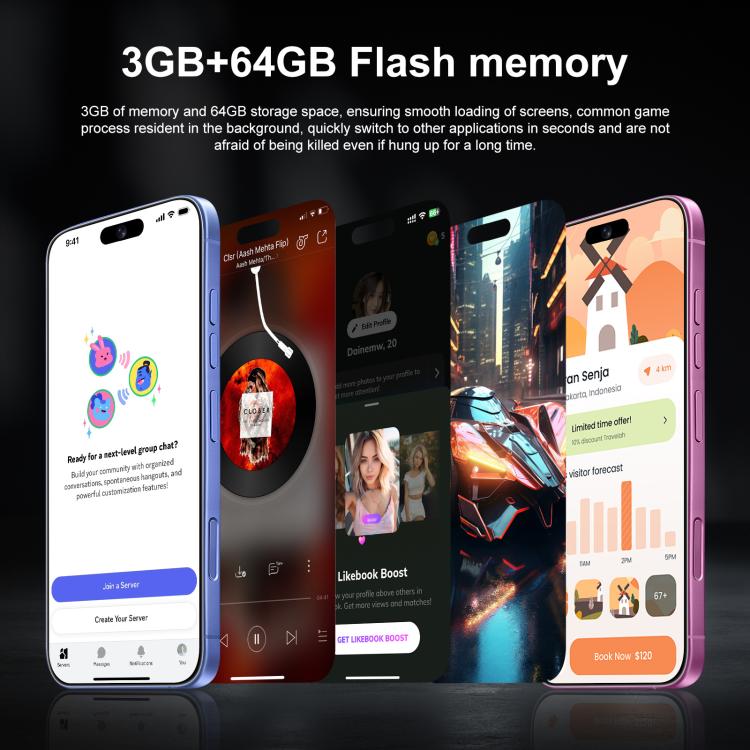 I16 Plus / RAi5, 3GB+64GB, 6.56 inch Android 10 MTK6739 Quad Core, Network: 4G, Dual SIM