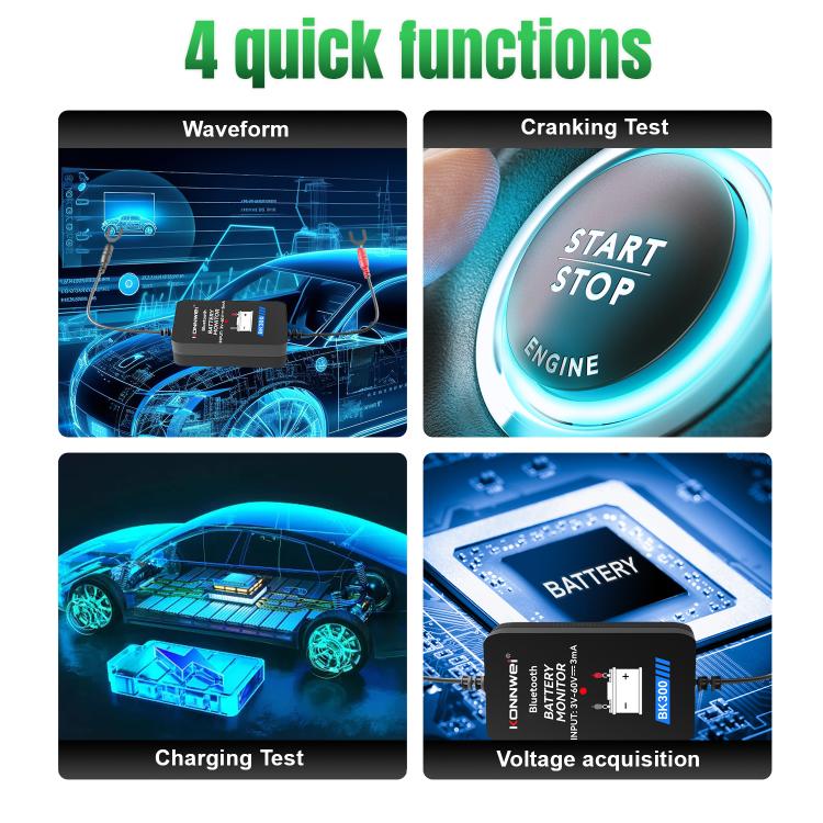 KONNWEI BK300 6V / 12V / 24V Car Bluetooth 5.0 Battery Monitor Diagnostic Tool