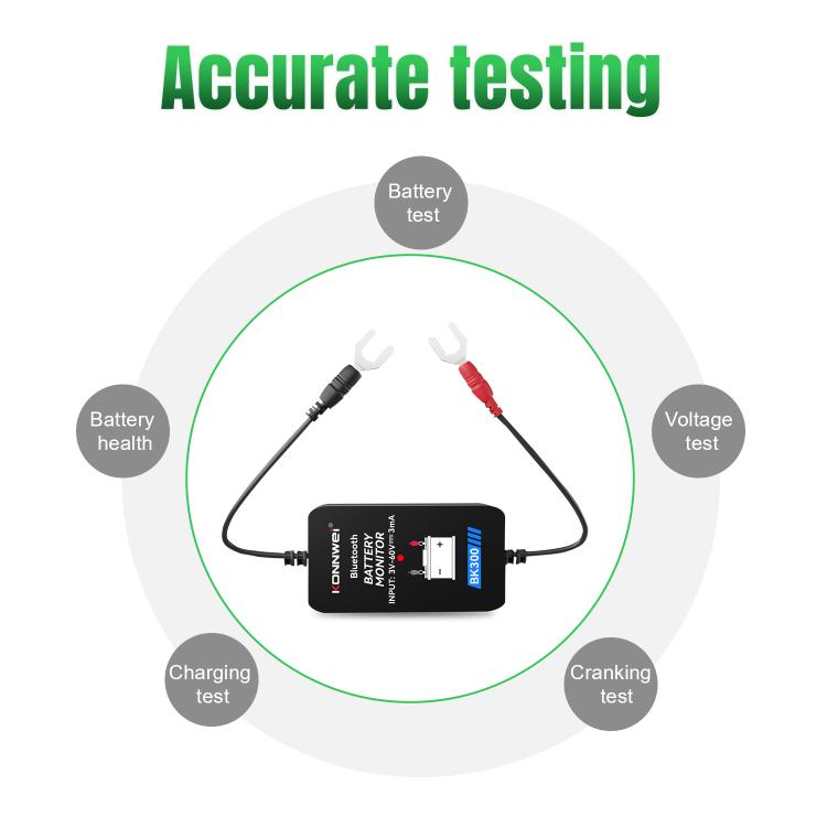 KONNWEI BK300 6V / 12V / 24V Car Bluetooth 5.0 Battery Monitor Diagnostic Tool