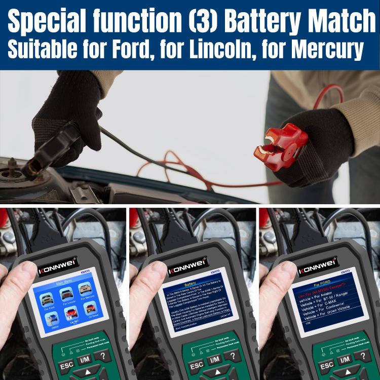 KONNWEI KW470 2.8 inch Color Screen Car OBD2 Fault Diagnostic Scan Tool for Ford