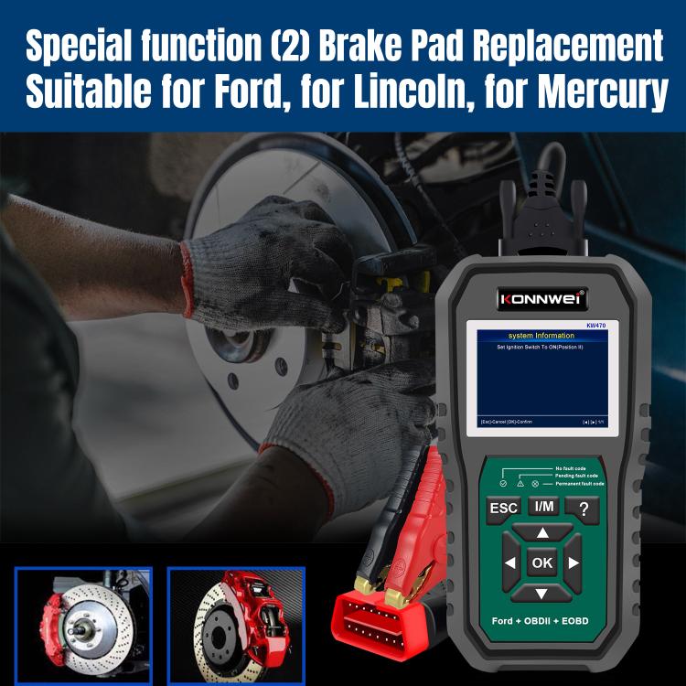 KONNWEI KW470 2.8 inch Color Screen Car OBD2 Fault Diagnostic Scan Tool for Ford