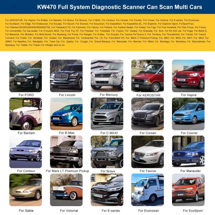 KONNWEI KW470 2.8 inch Color Screen Car OBD2 Fault Diagnostic Scan Tool for Ford