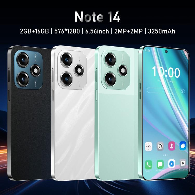 Note 14 / ZKU291, 2GB+16GB, 6.56 inch Android 8.1 MTK6580A Quad Core, Network: 3G, Dual SIM
