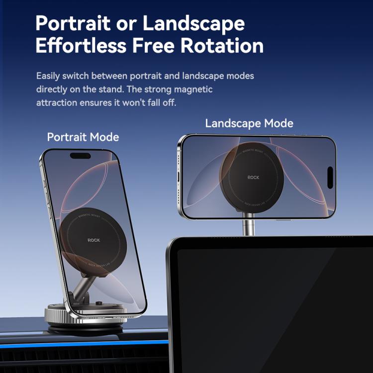 ROCK Q16 RPH1016 Car Electric Vacuum Suction Cup Magnetic Phone Holder