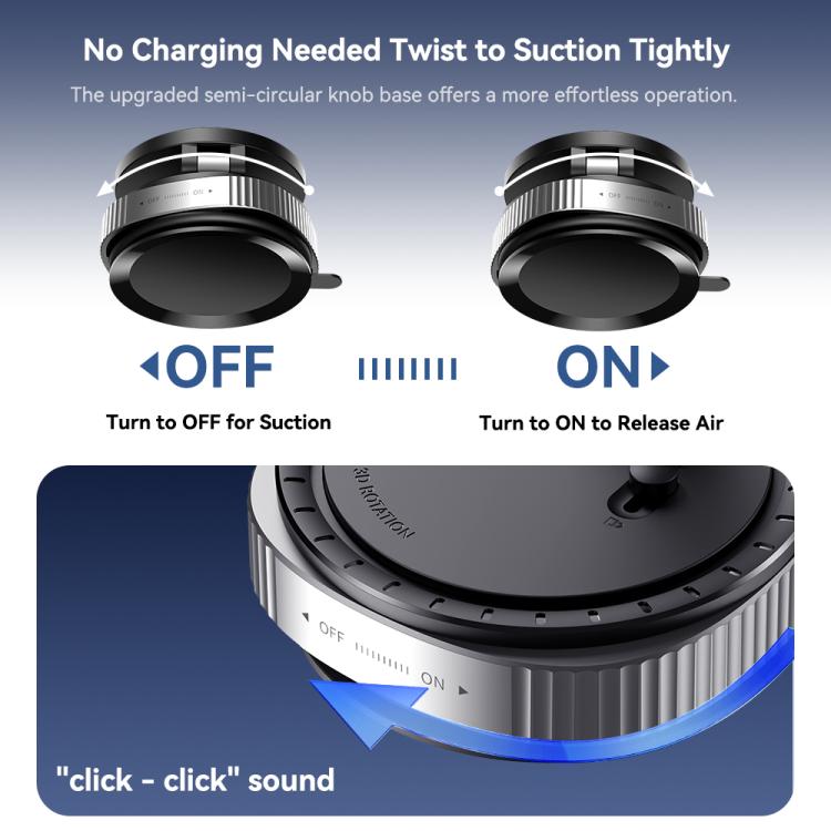 ROCK Q16 RPH1016 Car Electric Vacuum Suction Cup Magnetic Phone Holder