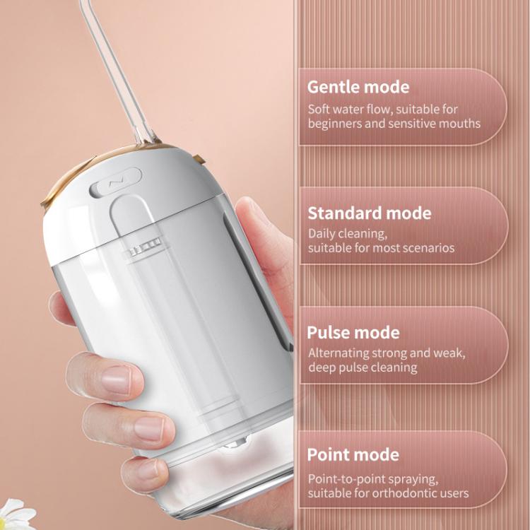 FY-B302 Smart Oral Teeth Irrigator Portable Retractable Electric Water Flosser, 200ml Water Tank
