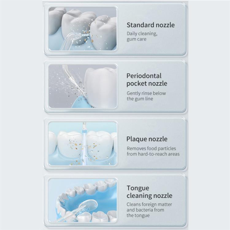 WF-B309 Retractable Electric Water Flosser Portable Oral Irrigator, 190ml Water Tank