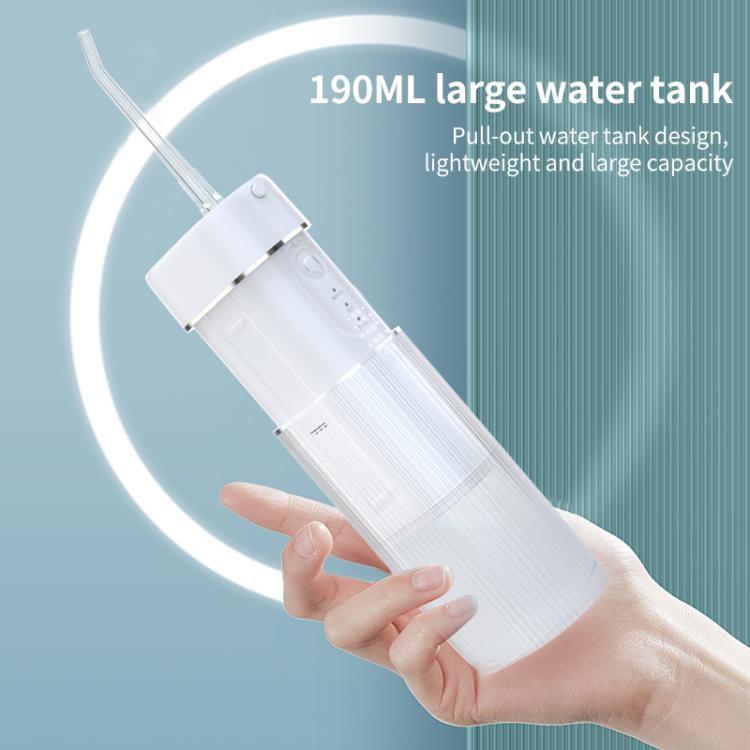 WF-B309 Retractable Electric Water Flosser Portable Oral Irrigator, 190ml Water Tank