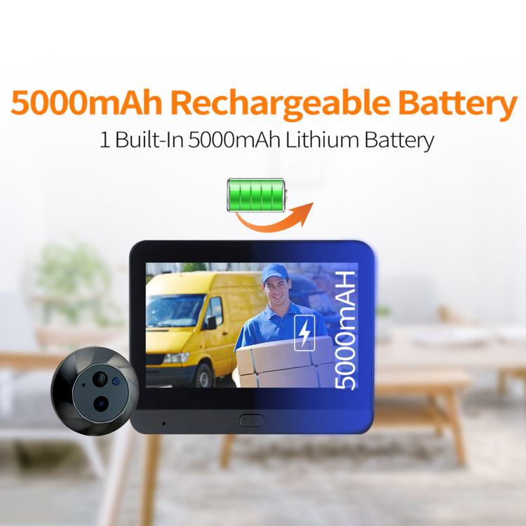 ESCAM C88 4.3 inch 1080P PIR Digital Door Viewer WiFi Video Doorbell Support Night Vision, Two-way Audio