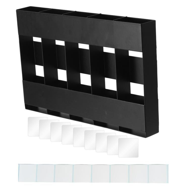 Five-grid Straw Cutlery Metal Storage Rack Kitchen Organizer