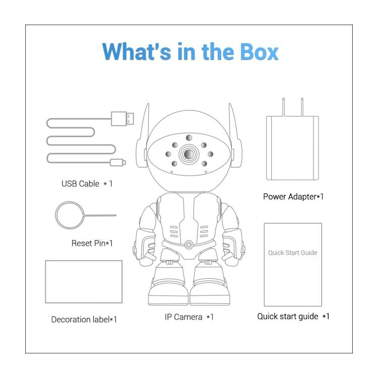 ESCAM PT205 5G WiFi Smart Robot Wireless AI Automatic Tracking Camera, Two Way Audio / Night Nersion