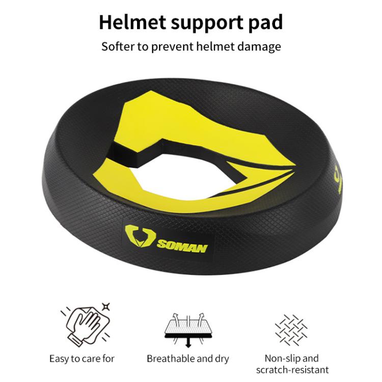 SOMAN Motorcycle Helmet Support Pad Anti-slip Protection Stand