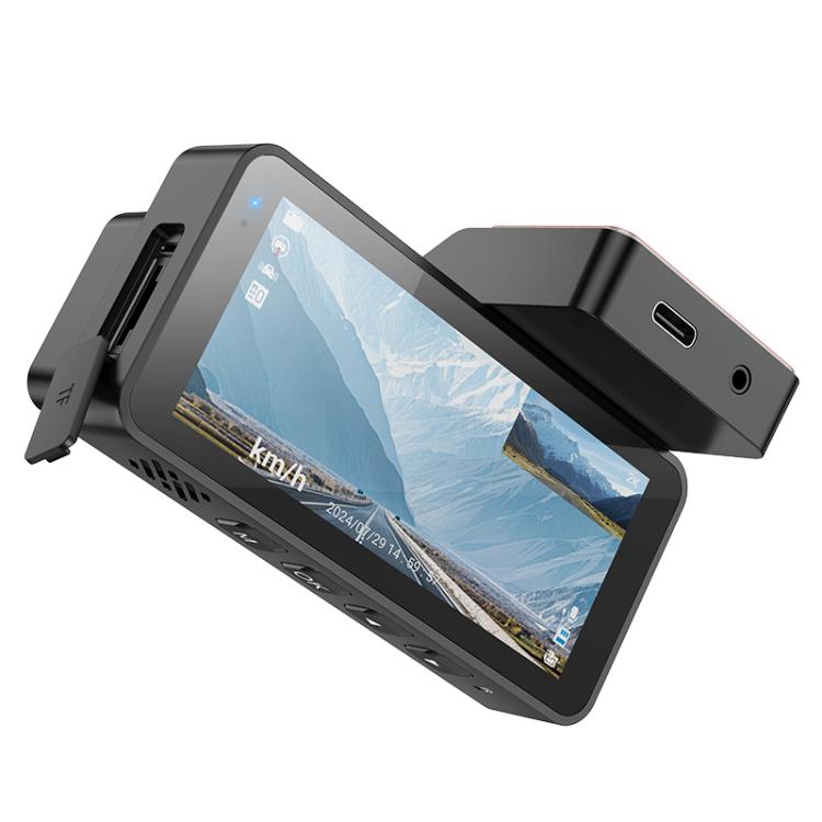 hoco DV12 2K 3.69 inch IPS Screen Display GPS Driving Recorder with Rear Camera