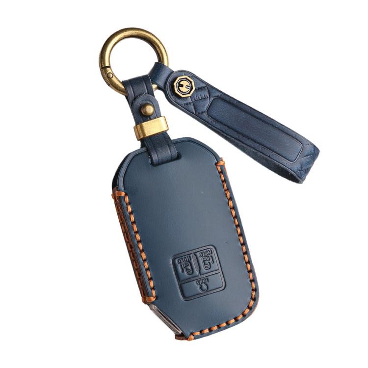 For Kia Carnival Hallmo B087 Crazy Horse Cowhide Car Key Protection Cover