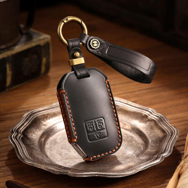 For Kia Carnival Hallmo B087 Crazy Horse Cowhide Car Key Protection Cover