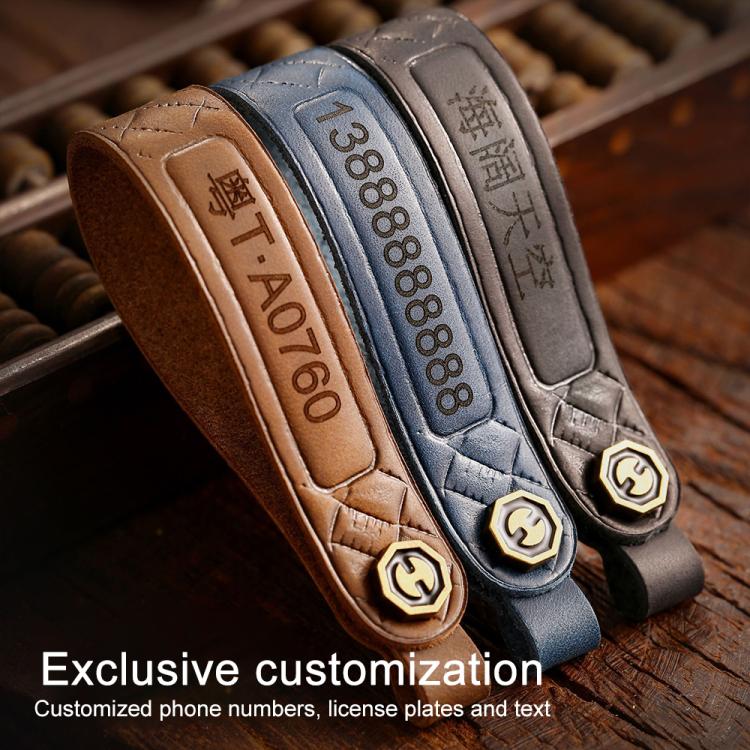 For Kia Carnival Hallmo B087 Crazy Horse Cowhide Car Key Protection Cover