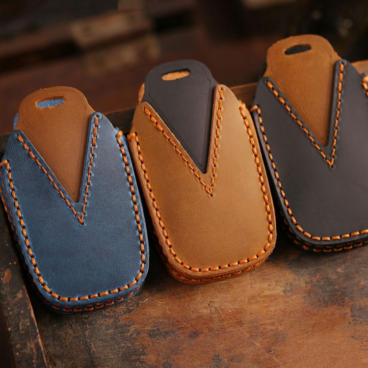 For Toyota Corolla 2-button B110 Crazy Horse Cowhide Car Key Protection Cover