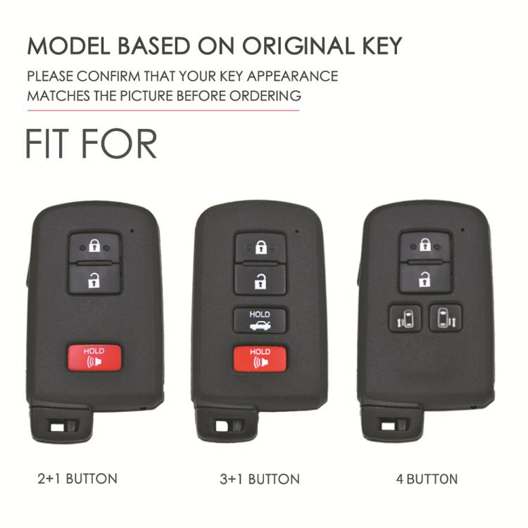 For Toyota North American 4-button C011 Crazy Horse Cowhide Car Key Protection Cover
