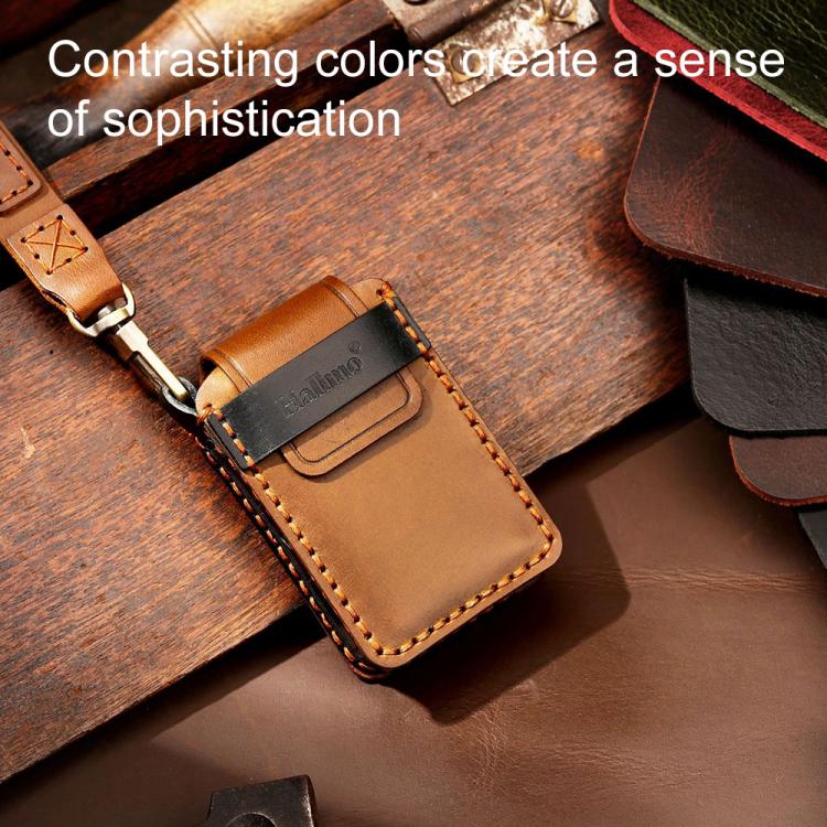 For Volvo XC60 / XC90 / S90 5-button C046 Crazy Horse Cowhide Car Key Protection Cover