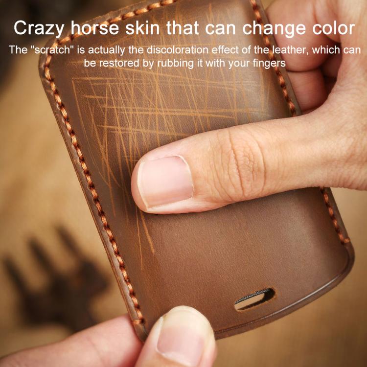 For Kia Carnival SX Hallmo E171 Crazy Horse Cowhide Car Key Protection Cover