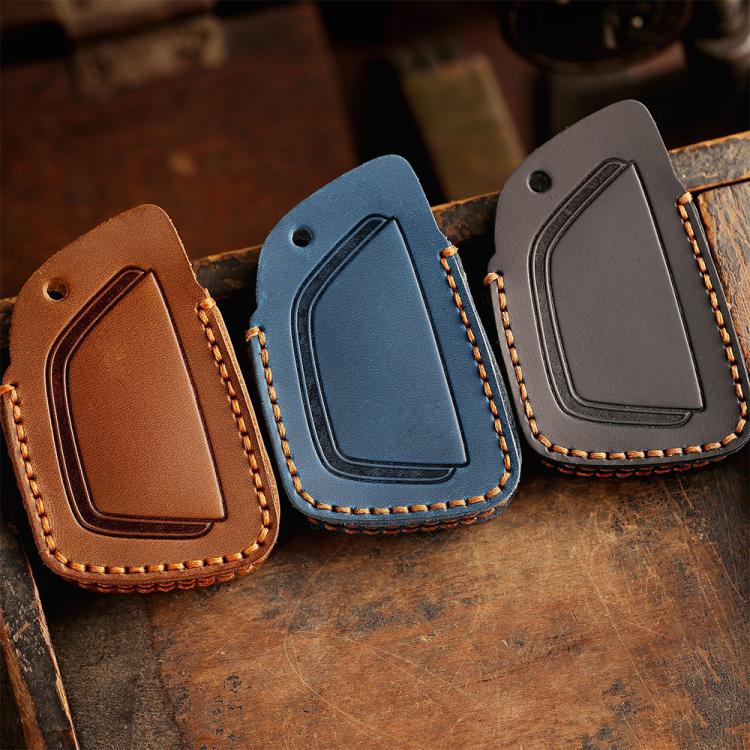 For Buick Envision Plus 2023 Hallmo Crazy Horse Cowhide Car Key Protection Cover