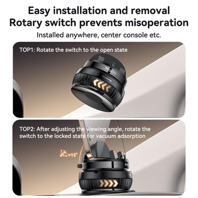 Yesido C272 360 Degree Rotating Car Center Console Phone Holder