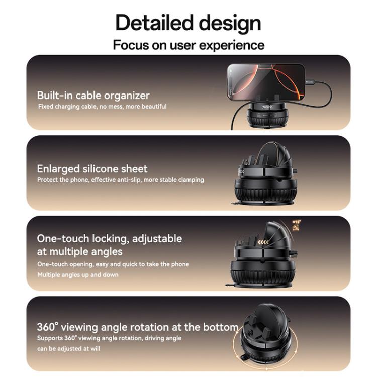 Yesido C272 360 Degree Rotating Car Center Console Phone Holder